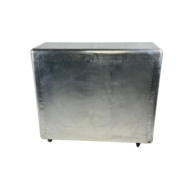 Mid 20th Century Mid 20th Century Aviator Steel Three (3) Drawers Chest For Sale - Image 5 of 8