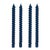 Postmodern Spiral Taper Candles in Lucid Blue - Set of 4 For Sale