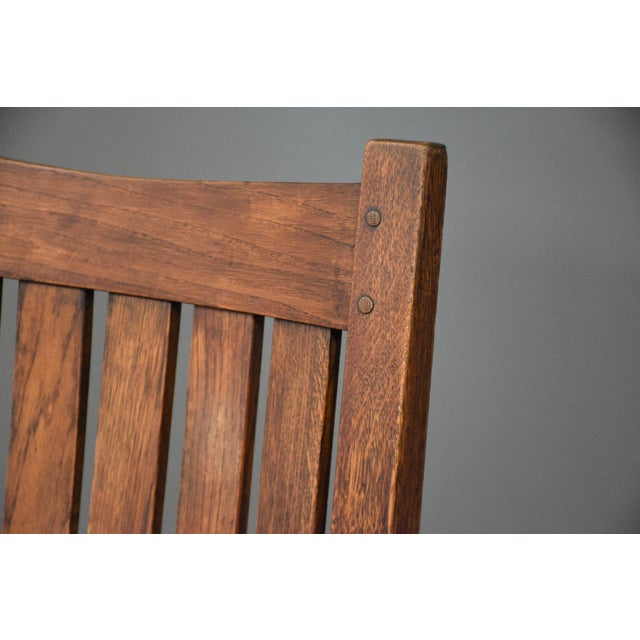 1910s L&jg Stickley Rocking Chair Mission Arts and Crafts For Sale - Image 11 of 11