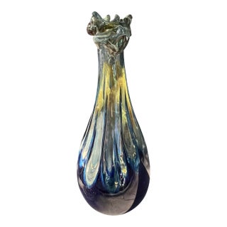 Beautiful Blown Glass Vase (In the Style of Murano) For Sale