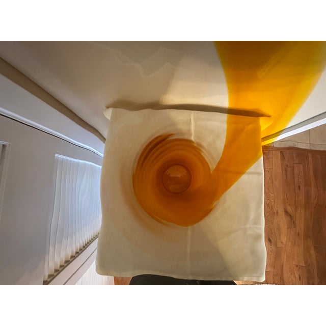 Orange Barovier & Toso Orange Murano Glass Vase For Sale - Image 8 of 11