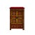 Tibetan Orange Yellow Jewel Floral Tall End Table Nightstand Cabinet For Sale In San Francisco - Image 6 of 6