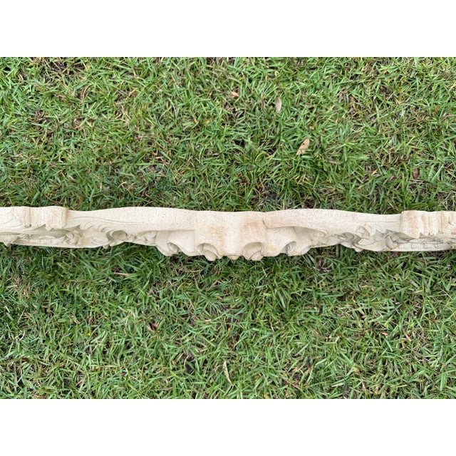 1970s Vintage 64 Inch Baroque Overdoor Wall Pediment Large Shell Scroll Frieze Header For Sale - Image 11 of 17