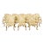 Set of Twelve Rose Tarlow Gold Leaf Kent Dining Chairs For Sale
