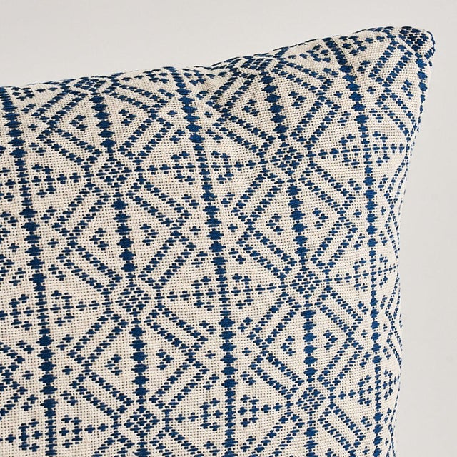 Schumacher Schumacher X A Rum Fellow Poxte + Lempa 24" Lumbar Pillow in Indigo For Sale - Image 4 of 5