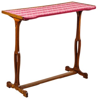 Napoleon III Sewing Table With Cut Velvet Top For Sale