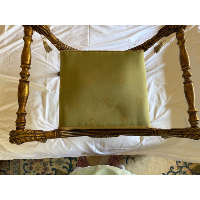 French Mid Century Pair of French Regency Benches For Sale - Image 3 of 15