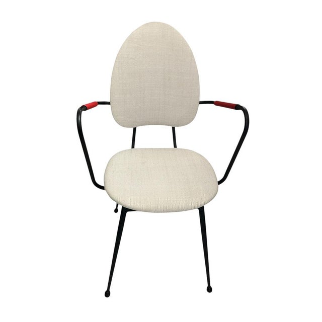 Vintage Metal Chairs by Jacques Hitier, 1950s, Set of 4 For Sale - Image 3 of 9