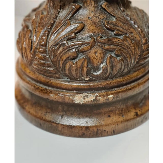Late 20th Century Ornate Maitland-Smith Hand-Carved Candle Holders ~ Set of 3 For Sale - Image 9 of 9