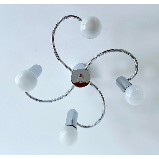 Vintage ceiling light by cosack featuring 4 lights arranged in a whirlwind fashion, all chrome, high end quality!...