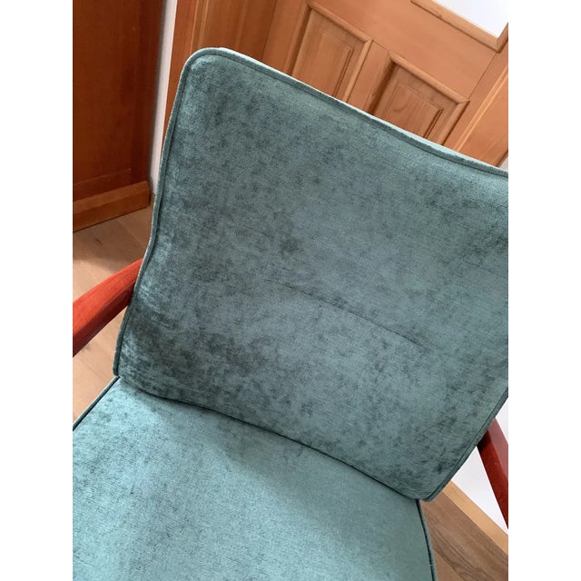 Art Deco armchair circa 1920s. Restored and re-upholstered. They are period 1920s-1930s Art Deco chair ,not reproduction...