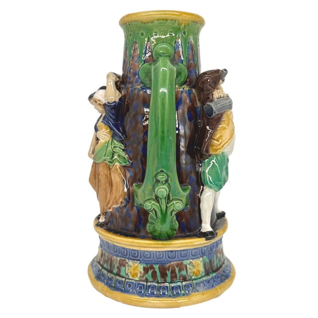 Mid 19th Century A Minton Majolica Ale Jug With Five Revelers in Medieval Dress, Dated 1862 For Sale - Image 5 of 12