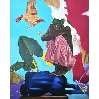 Barnabas Macaulay - Ekieghere, (2025) Acrylic on Canvas, 21st Century, Contemporary Art, Africa, Figurative, Surealism, 2025 For Sale