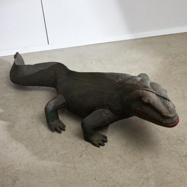 Vintage Wooden Varanus Sculpture For Sale - Image 17 of 17