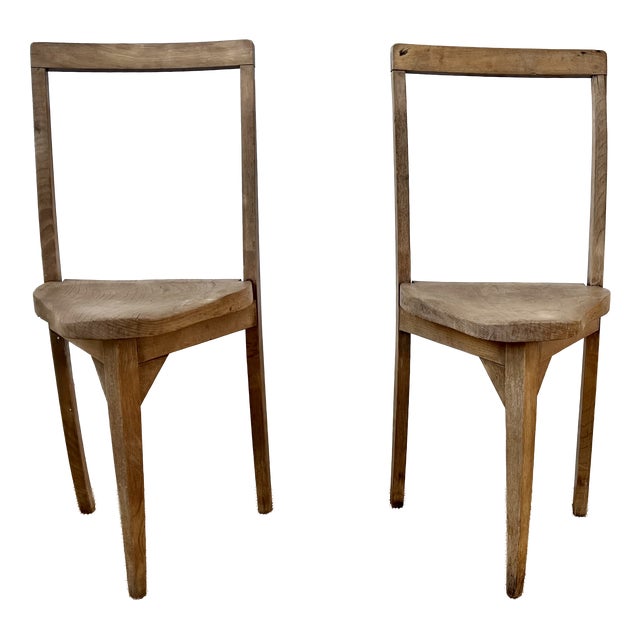 Rustic Vernacular Elm Chairs, 1930s, Set of 2 For Sale