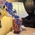 Burgundy Vintage Chinoiserie Style Porcelain Table Lamp With Hand-Painted Floral Motif For Sale - Image 8 of 18