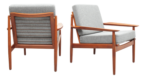 Vintage Lounge Chairs in Teak from Glostrup, 1950s, Set of 2