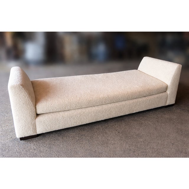 Restoration Hardware Custom White Boucle Daybed For Sale - Image 4 of 4