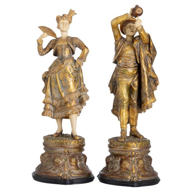 French Sculptures, Set of 2 For Sale - Image 6 of 6