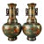 Pair of Vintage Cloisonne Enamel Vases – 11.8" Dragon & Phoenix Bottle Vases For Sale
