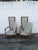Wood French Tall Side Livingroom Fireplace Accent Chairs a Pair 6106 For Sale - Image 7 of 17