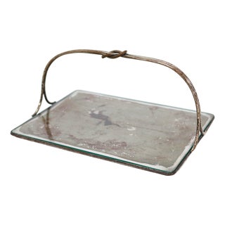 Italian Silver Knot Tray attributed to Finzi Arrigo for Metargent, 1940s For Sale