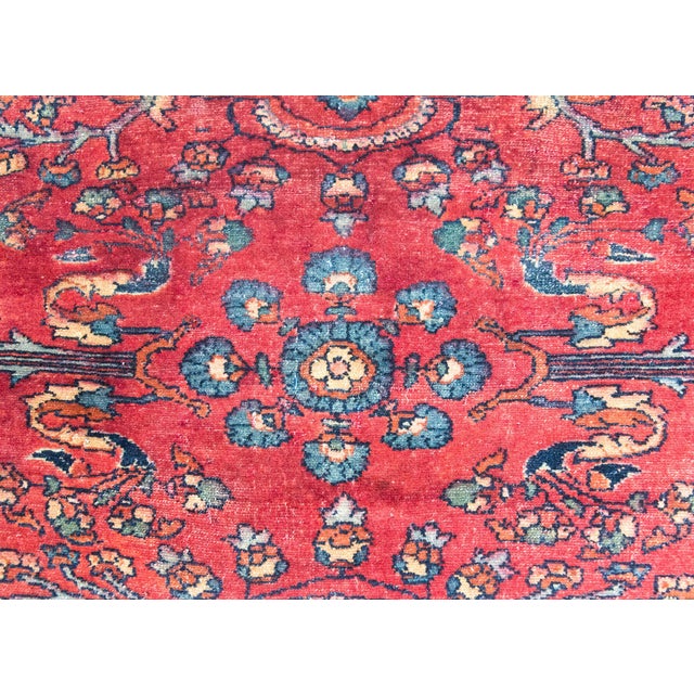 Textile Early 20th Century Persian Lilihan Rug For Sale - Image 7 of 15