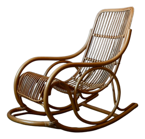 Vintage Rattan Rocking Chair, 1960s
