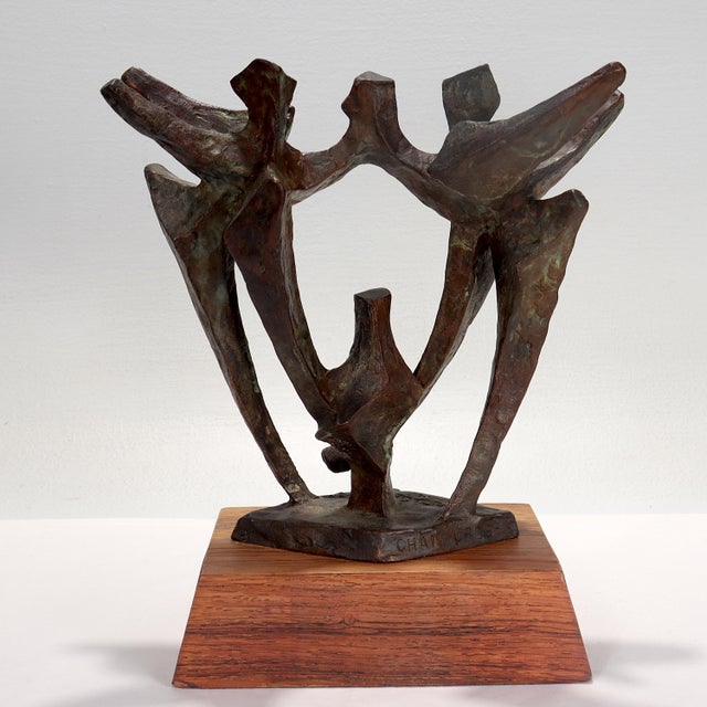 Chaim Gross Modernist Abstract Bronze Sculpture of Dancers For Sale In Philadelphia - Image 6 of 11