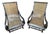 (Pair) Vintage Indian Plantation Chairs - Handpainted For Sale