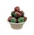 A charming, vintage, majolica, topiary centerpiece. Features a grouping of hand painted strawberries in a white basket...