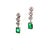 Emerald Diamond Earring 14k White Gold 2.13 TCW Certified For Sale - Image 9 of 9