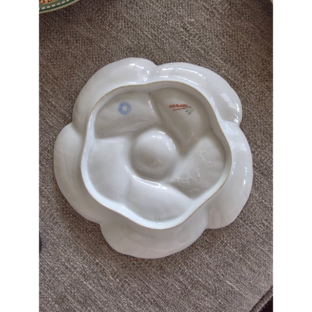 Wonderful highly sought off French Porcelain oyster plate Limoges.