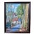 1990s Signed French Oil on Canvas Village Street Scene – Loire Valley, France – 22” × 26.5”, Framed For Sale