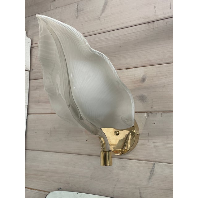Murano Glass and Brass Wall Lamps, 1970s, Set of 3 For Sale - Image 16 of 18