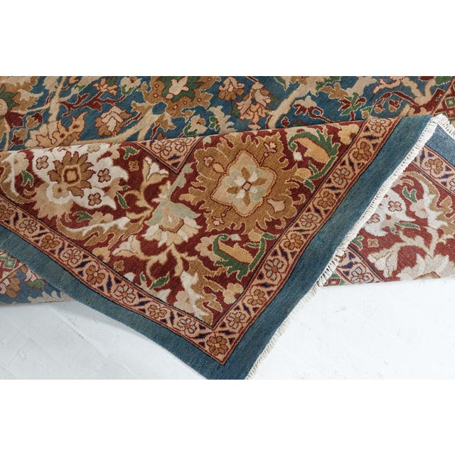 Blue Modern Traditional Inspired Tabriz Rug by Doris Leslie Blau For Sale - Image 8 of 9