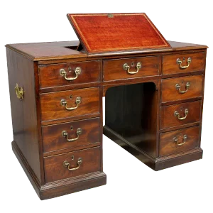 George III Mahogany Pedestal Desk