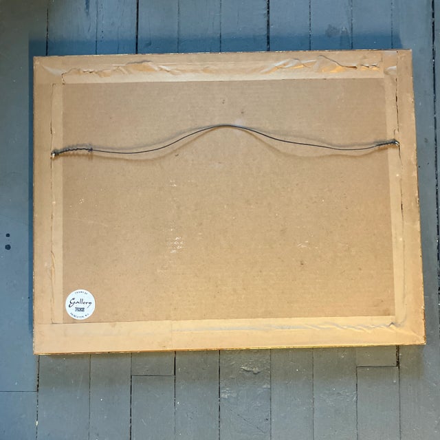 1970s 1970’s Original Keith Martin Abstract Surreal Watercolor Painting Original Frame Princeton Gallery For Sale - Image 5 of 7