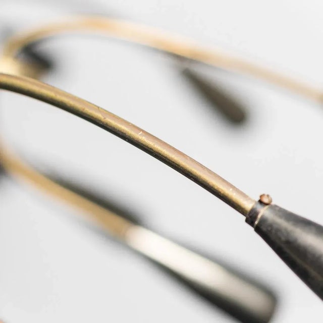 Gold Mid-Century Brass Ceiling Lamp, 1950s For Sale - Image 8 of 11