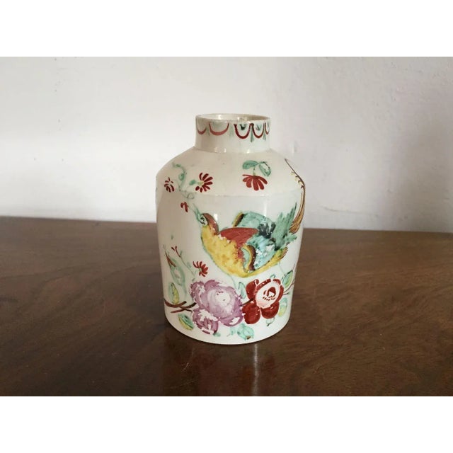 Traditional 18th Century English Staffordshire Pearlware Tea Caddy For Sale - Image 3 of 10