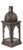 Moroccan Square Tole and Clear Glass Candle Lantern For Sale