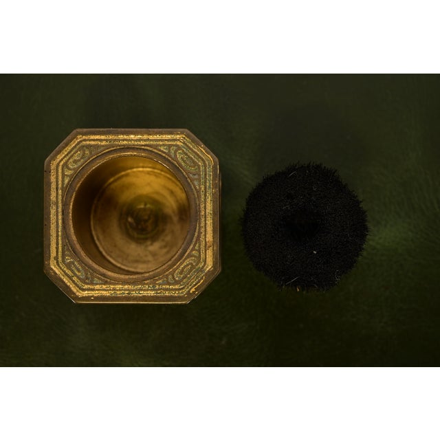 Tiffany Studios New York Bronze Doré and Abalone Pen Brush For Sale In South Bend - Image 6 of 11