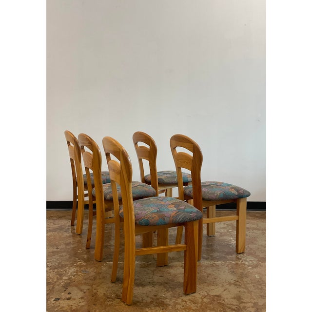 How great looking are these?! Solid pine dining chairs from the 1970s in the style of Rainer Daumiller. The set consists...