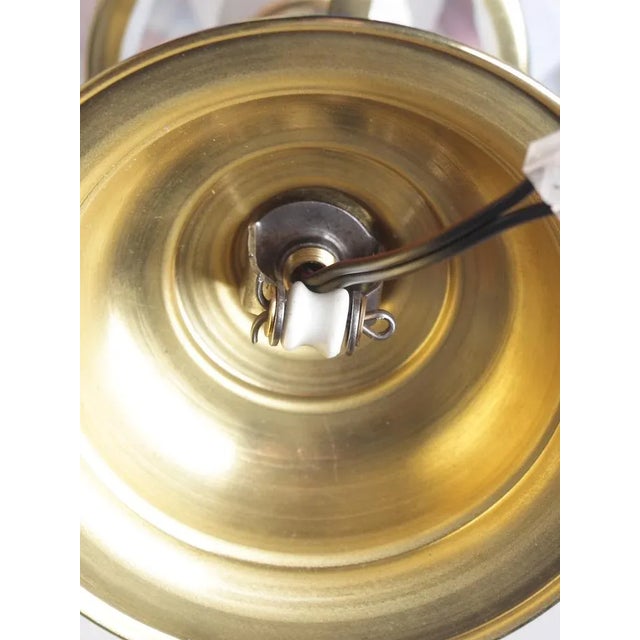 Gold Art Nouveau Brass Ceiling Light, Austria, 1910s For Sale - Image 8 of 13