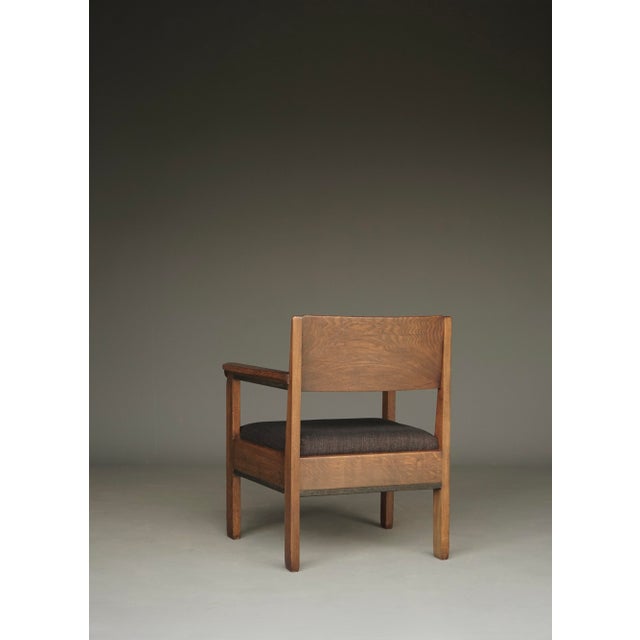 Wood Low Art Deco Armchair by Hendrik Fels for L.O.V. Oosterbeek, 1930s For Sale - Image 7 of 18