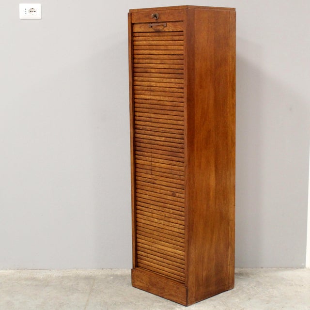 Vintage Filing Cabinet in Oak, 1930s For Sale - Image 4 of 11