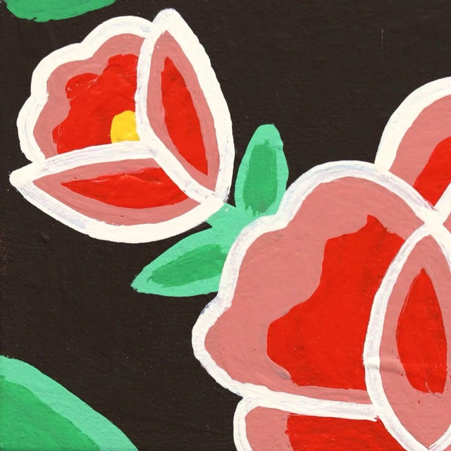 Floral Pop Art Abstract Figurative Contemporary Painting "Baby Birkin" Original Artwork by Danny Brown For Sale - Image 4 of 9