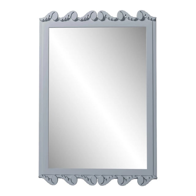 Fleur Home Garden District Laurel Rectangle Mirror in Parma Gray, 36x48 For Sale