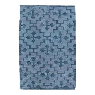 Modern Flatweave Handmade Wool Rug 3' x 4'7" For Sale