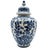 Mid 20th Century Hand Painted Oud Delft Blue White Lidded Ginger Jar Vase 14.5" Hand Painted Dutch Faience For Sale - Image 5 of 13